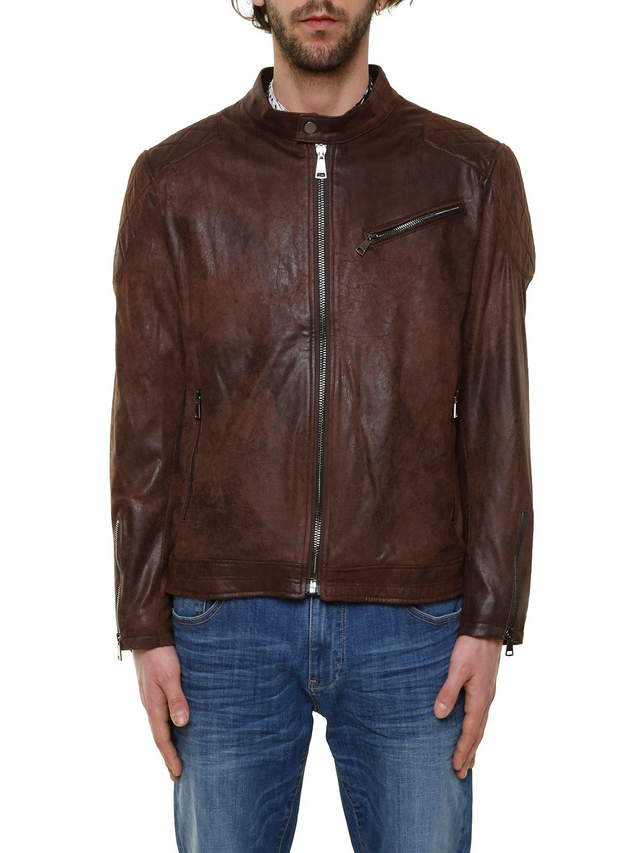 87367676 - BL-11 Biker in ecopelle effetto invecchiato
