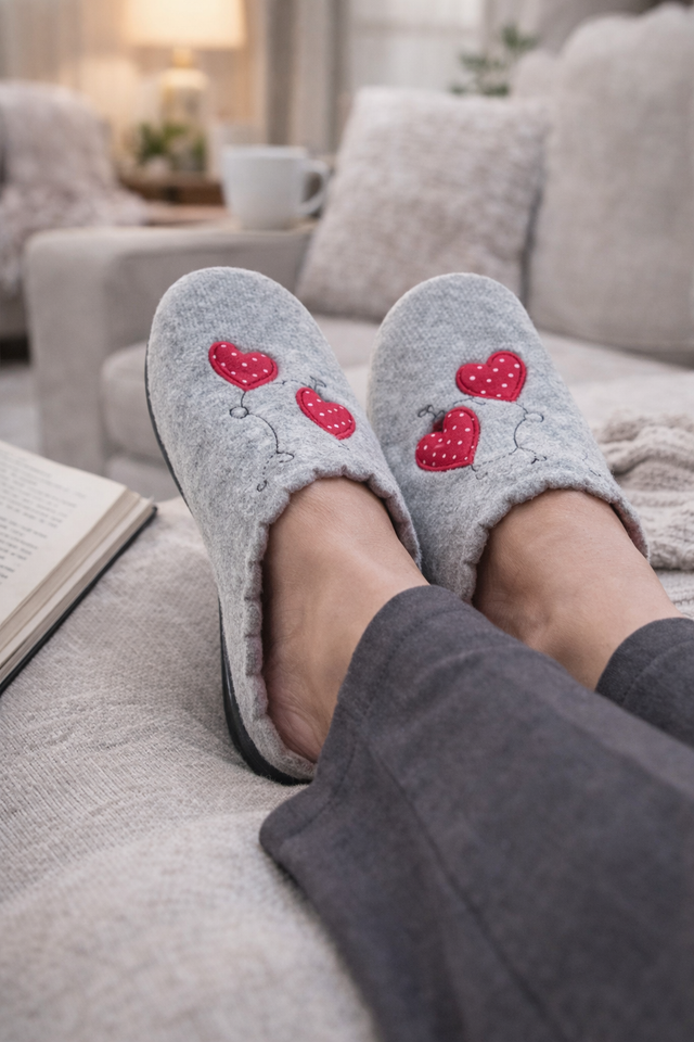 Pantoufles femme Beetle gris 36 – Confort &amp; chaleur