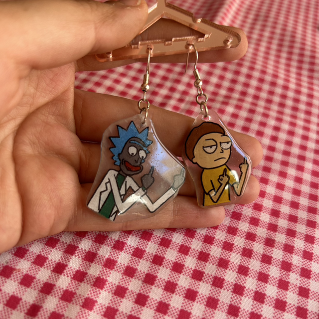 Pendientes Rick y Morty 