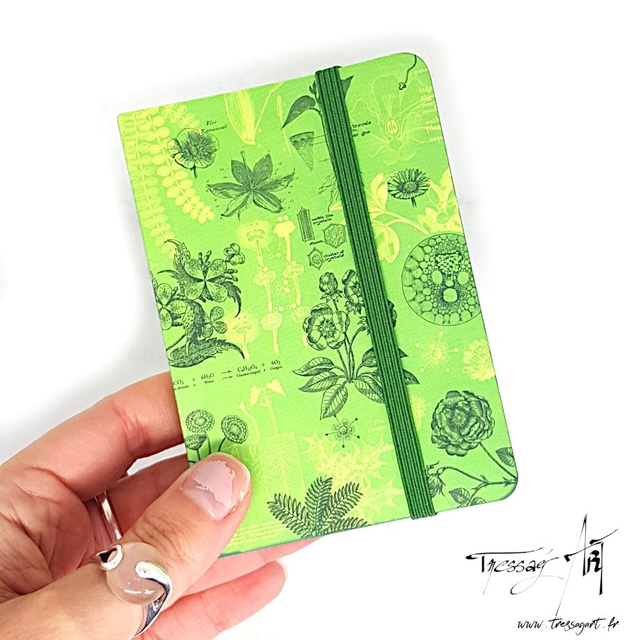 COGNITIVE SURPLUS - CARNET VERT "BOTANIQUE" PLANTES 8*11,5CM - CO001