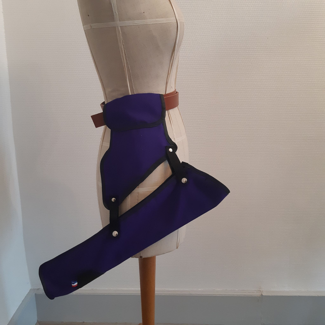 Carquois de type « salle » ambidextre, en toile de coton (possibilité végan)