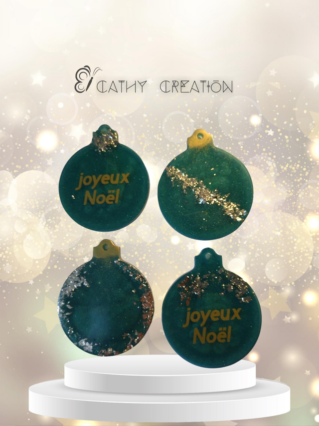 Lot de 4 suspensions de Noël 