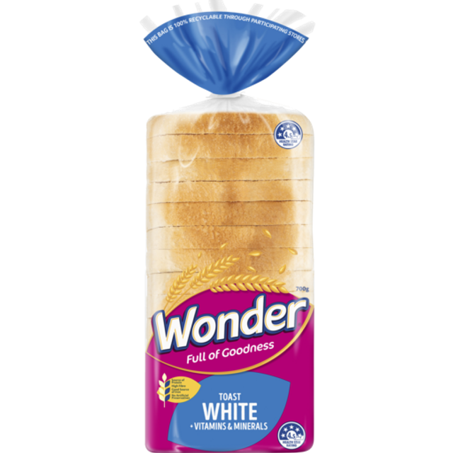 Wonder White Bread Vitamins Toast 700g