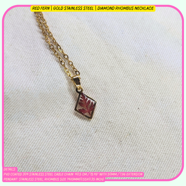 "Diamond" Rhombus Pendant | Necklaces | Real Flowers