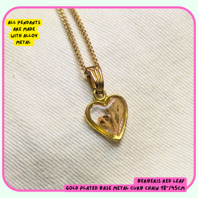 Heart Pendant | Necklace | Real Flower Pendants