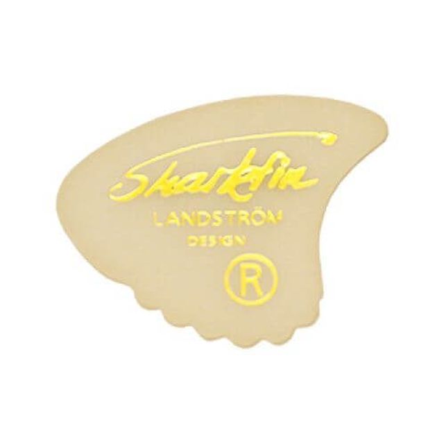 Sharkfin GP 102 Goldprint, Medium, White plektre (12 stk)
