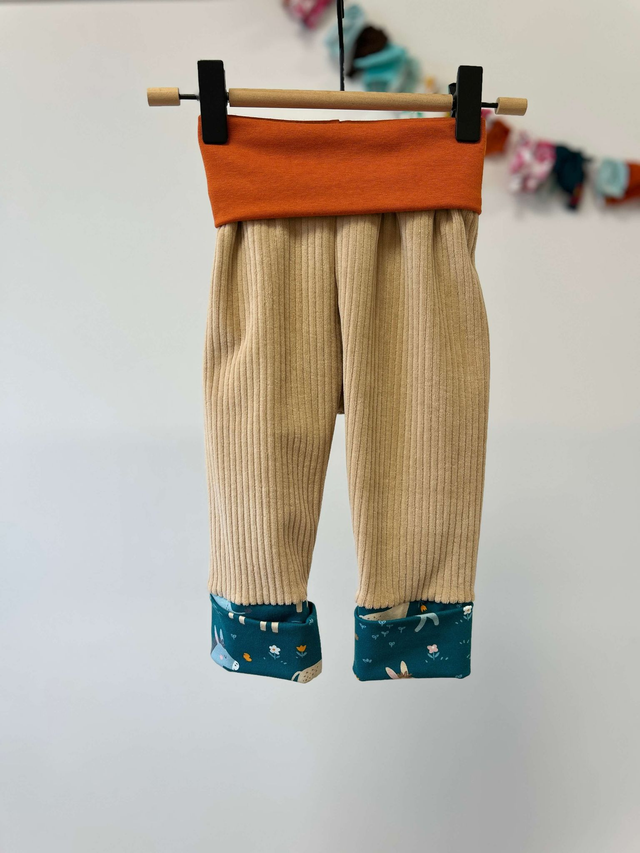 Pantalon évolutif velours «Mon petit âne»