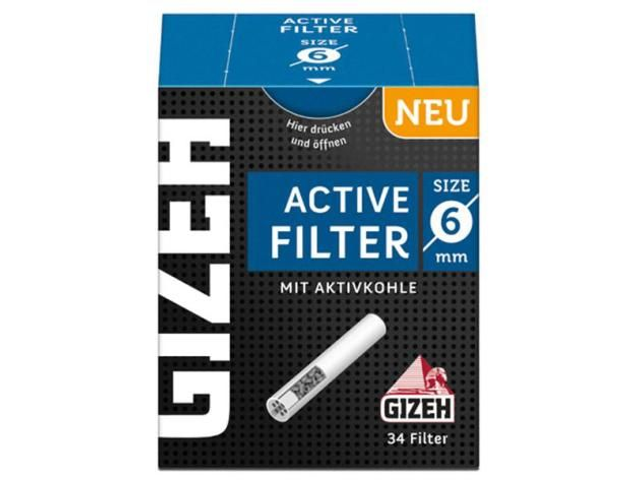 Gizeh Black Active Filter 6mm 34er (34 Stück)