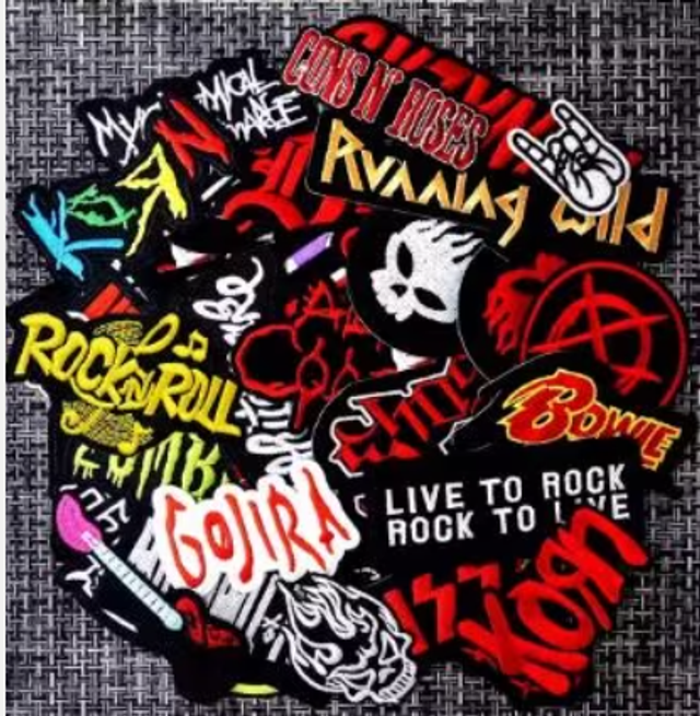 Band patches set rock / punk / metal 50 stuks mixed