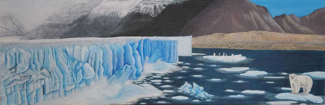 "Fonte des glaces" 40X120cm  