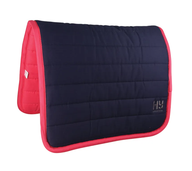 Hy Reversible Two Colour Saddle Pad/Work Pad - Navy/Pink