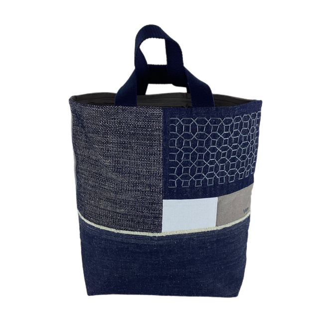 Tote bag Sashiko patchwork Marine 