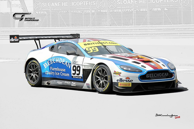C181209 Aston Martin AMR V12Vantage British GT Beechdean #99 Silverstone