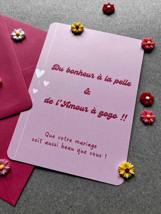 Carte de vœux &quot;Du bonheur à la pelle&quot;