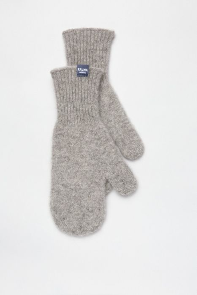 Wool Felt Mittens - Light Grey