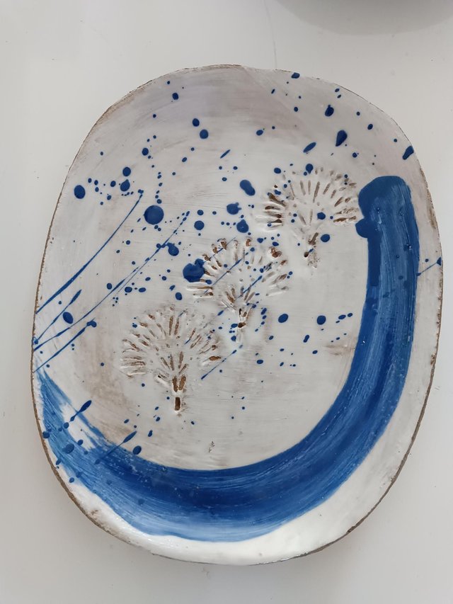 Bleu blanc grès roux Ginko 