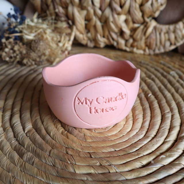 Pot Bougie Rond Jesmonite - Rose ou Blanc 🌼