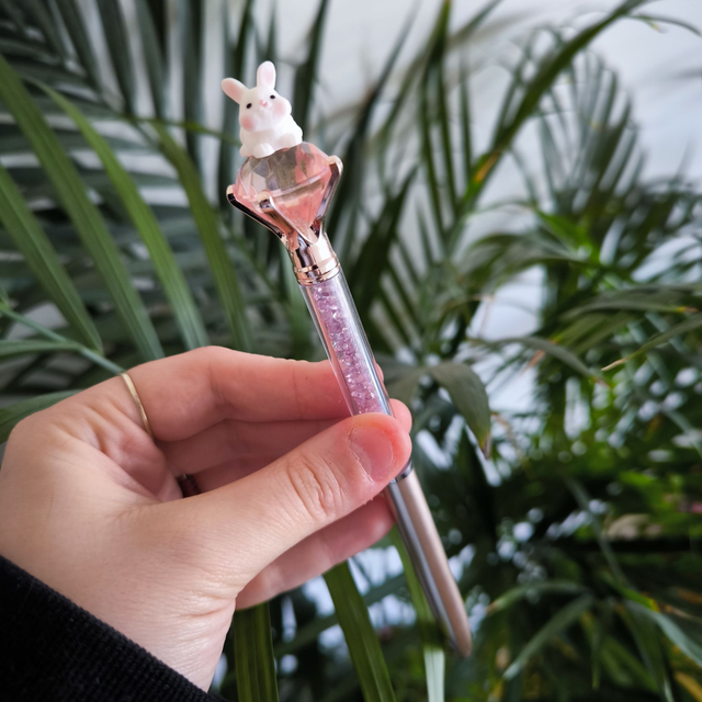 Stylo baguette magique - Lapin (rose)