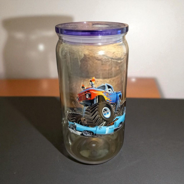 Verre à paille Monster truck 