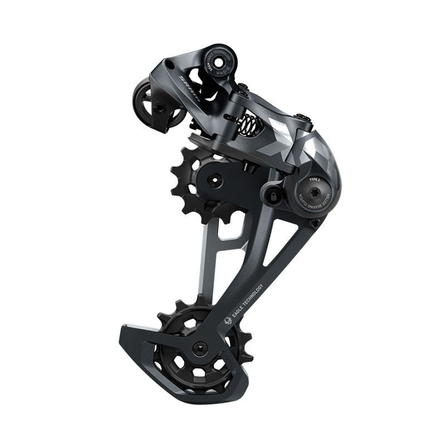DÉRAILLEUR ARRIÈRE SRAM X01 EAGLE CHAPE LONGUE 12V 52D ALUMINIUM GRIS LUNAIRE