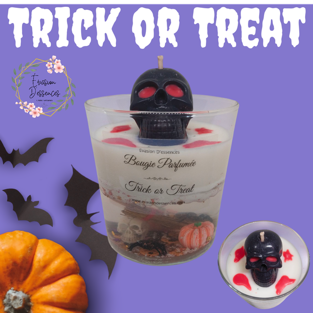 Bougie effet boule à neige Halloween