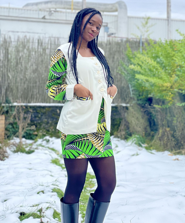 Jupe wax verte Amélia 