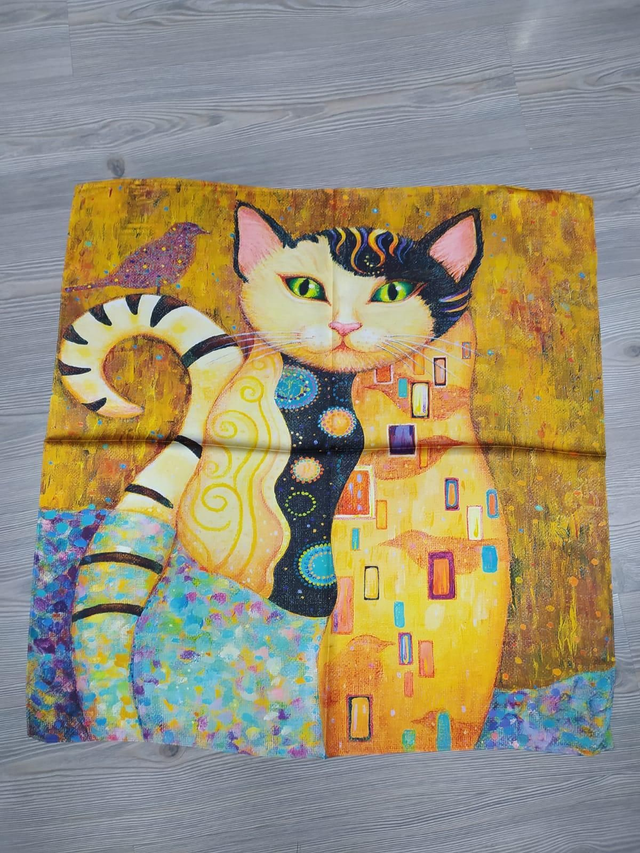 Foulard quadrato Gatto Marjorie Sarnat