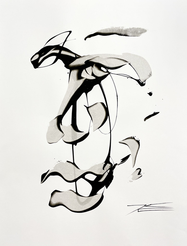 Oeuvre sur papier - Hello - 50x65cm