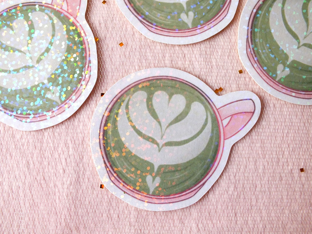 Sticker Matcha Latte
