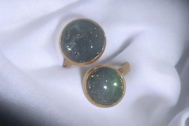 Bague extensible doré /noir 