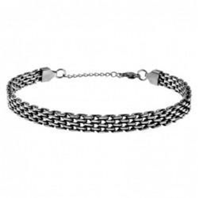 Bracciale uomo in acciaio a fascia 