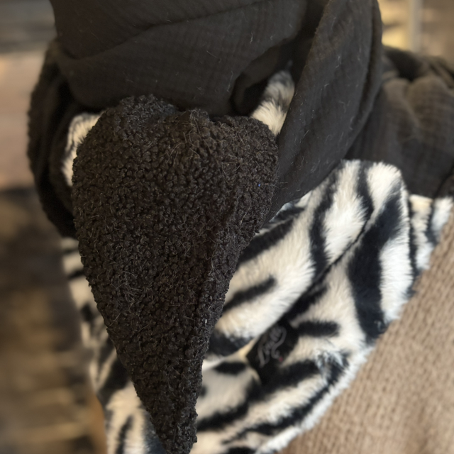 Écharpe - La Noire Zébrée