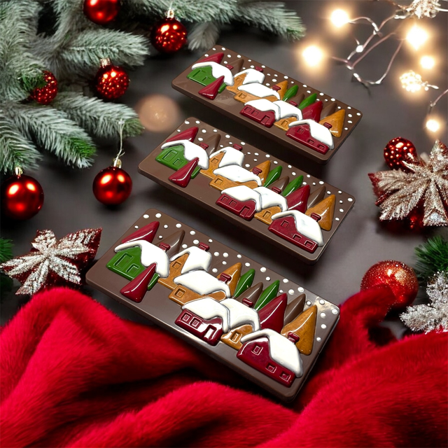 Hand-Painted Christmas Milk Chocolate Bar ππ«