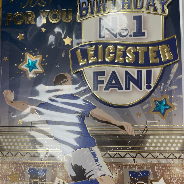 No 1 Leicester fan birthday card