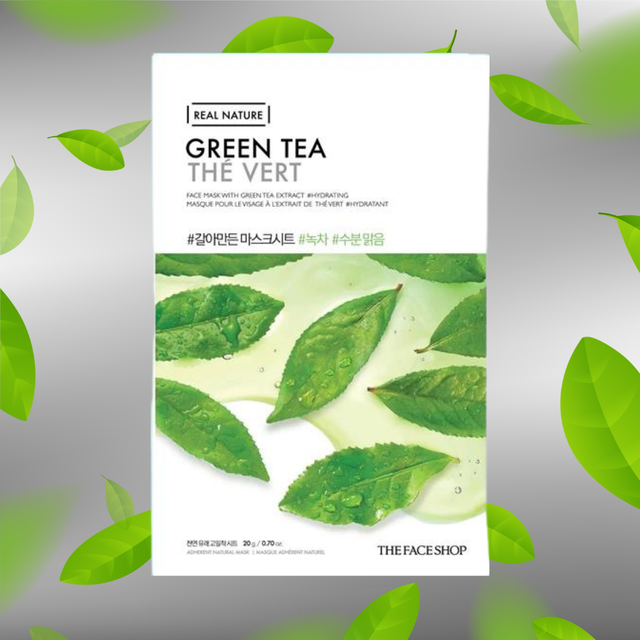 Masque visage hydratant Thé vert - Real nature