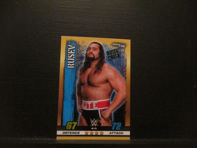 Rusev - Smackdown Live Slam Attax 10th Edition Original Trading Card #170