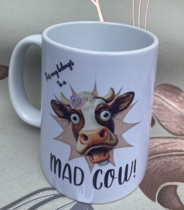 Mad cow mug