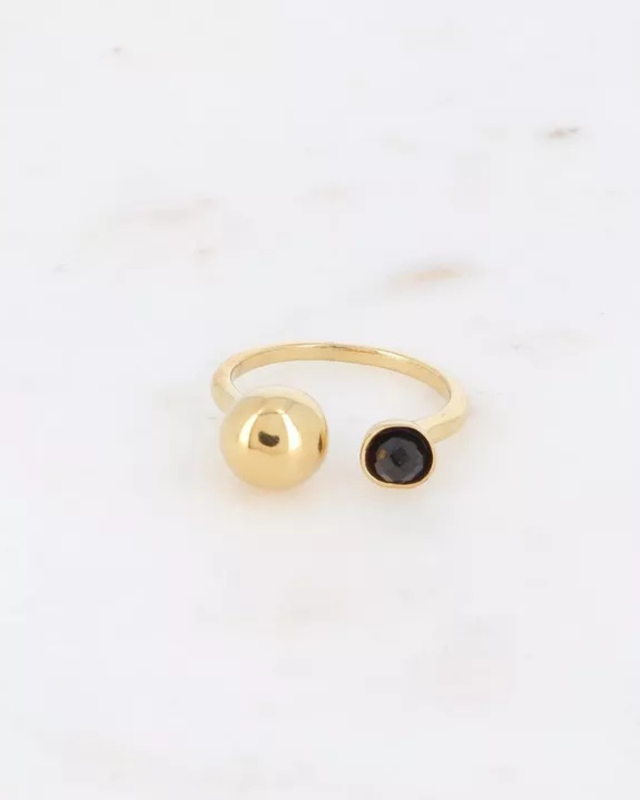 Bague ouverte -Onyx
