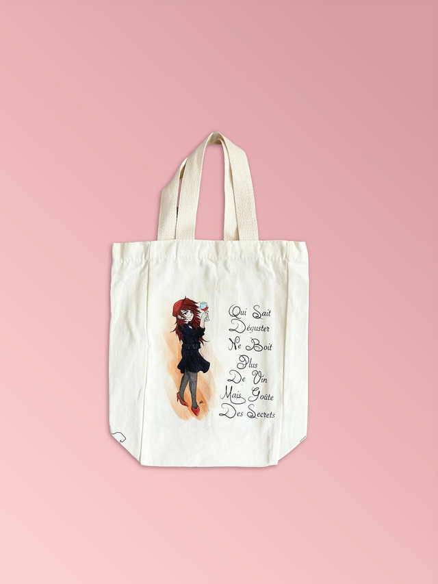 Tote bag pour bouteille de vin - œnologue