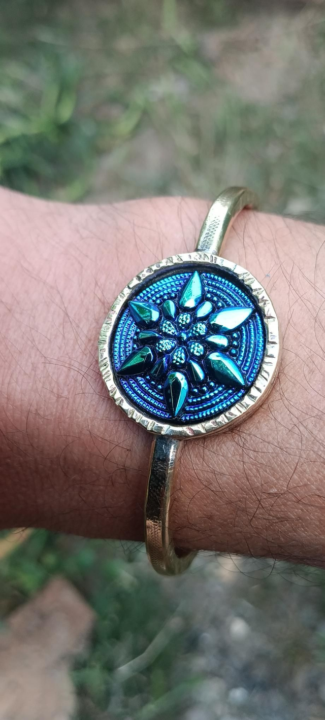 Bracelet laiton et cristal précieux étoile 