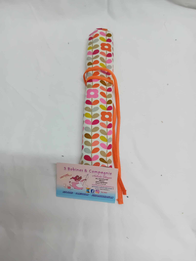 porte couvert nomade fleurs vintage