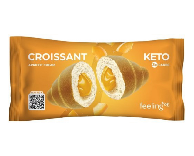Croissant keto ripieno di crema all’albicocca 50 g