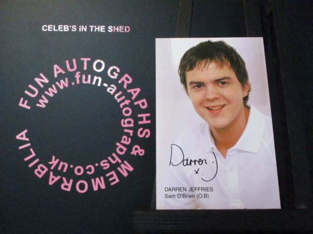 Darren Jeffries (Sam O'Brien)(OB) Original Pre-Print Hollyoaks 6x4 Cast Card