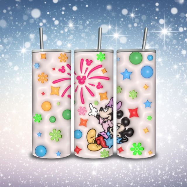 Tumbler 3D Mickey et Minnie