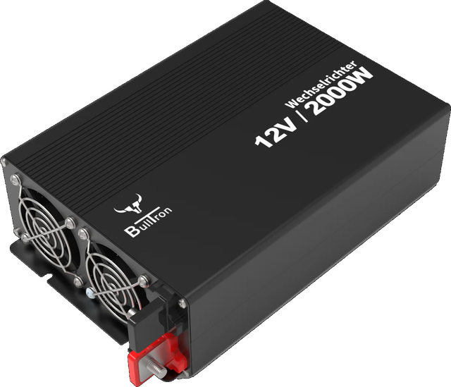 BullTron Wechselrichter 2000W mit ON/OFF Schalter, Display und Fernbedienung - 0% MwSt.