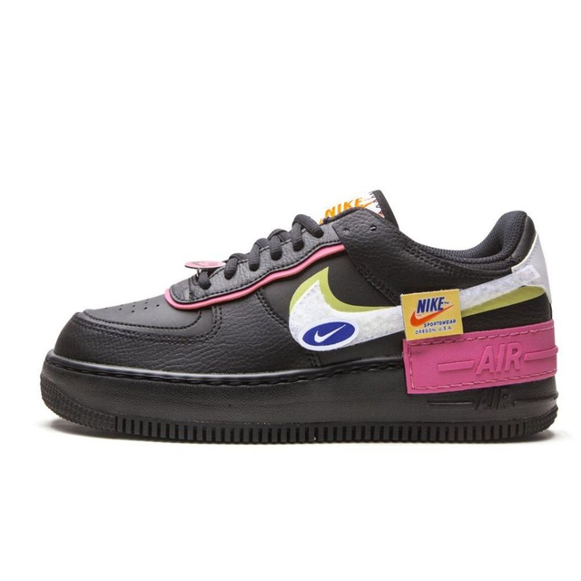 Nike Air Force 1 Shadow Removable Patches Black Pink (W)