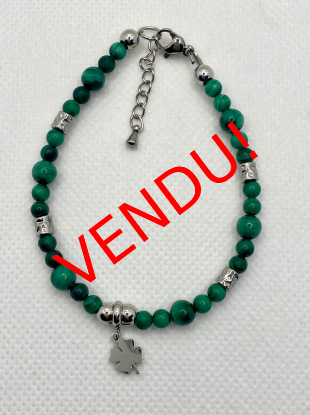 Bracelet en Malachite – Édition spéciale Saint-Patrick