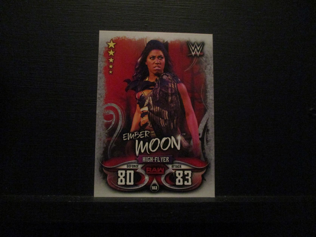 Ember Moon - Raw Slam Attax Live Original Trading Card #103