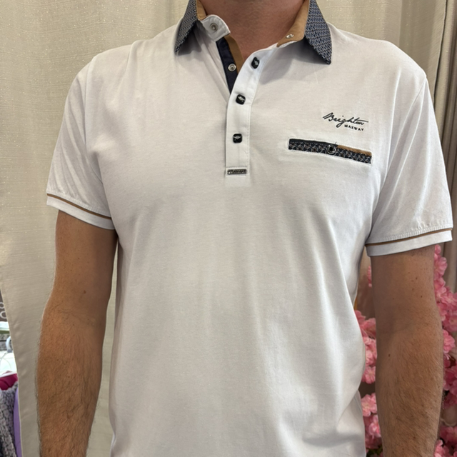 T-shirt polo blanc 