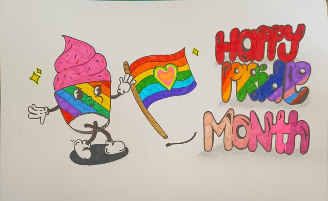 Cupcake Happy Pride Month 